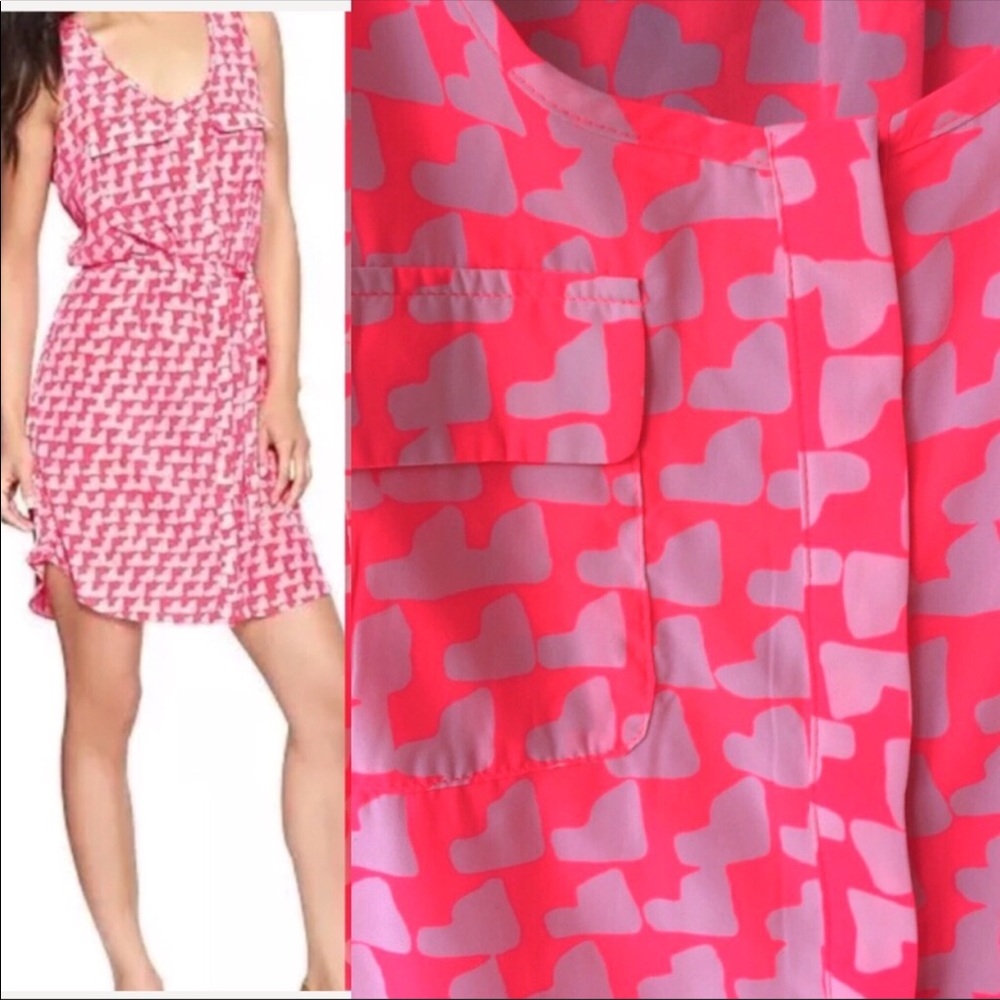 GAP neon valentine pink hearts sleeveless dress